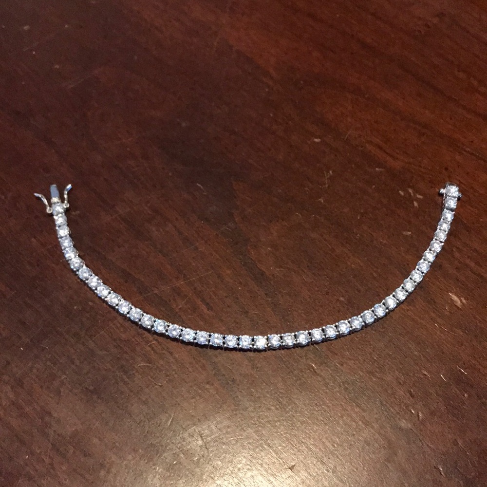 SETA Sterling Silver CZ Tennis Bracelet 7.75”
